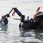 Notre photographe Stéphane Jamme en position sous l'eau